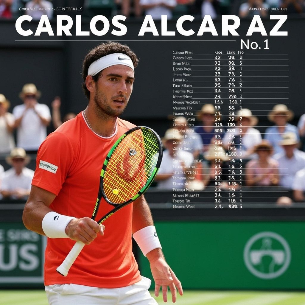 ATP Rankings Update: Alcaraz Closes Gap on Sinner